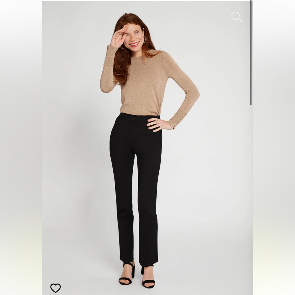 MEDIUM Betabrand Classic Dress Pant Yoga Pants Straight black excellent